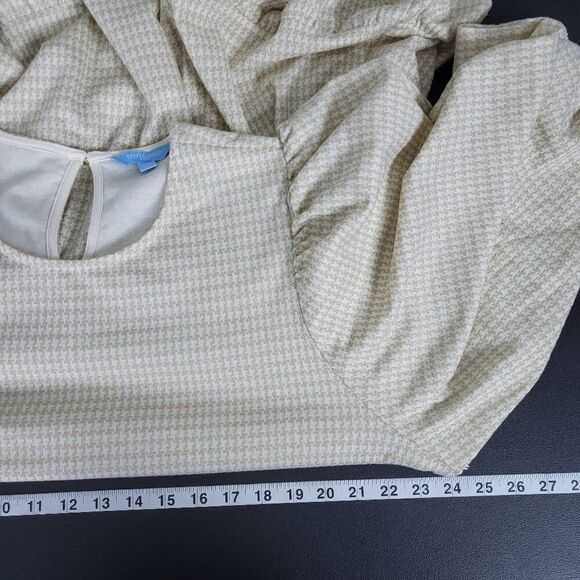 Draper James Womens Tiered Dress Cream Gold Metallic Size XXL Cottagecore NWT - Picture 8 of 9